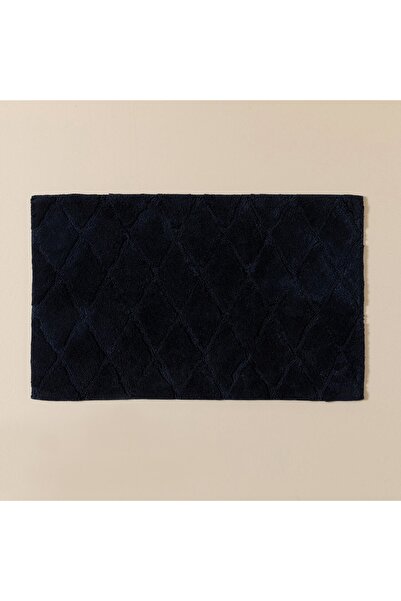 Chakra Tufted Diamond Banyo Paspası 40x60 Cm Marin Mavi