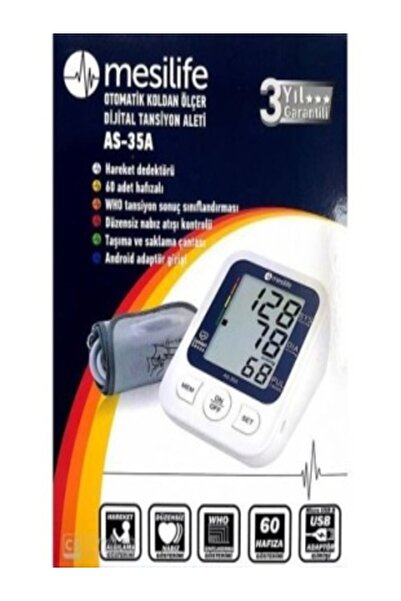 Mesilife 3yıl Garantili As-35a Tansiyon Koldan Ölçer Dijital 35a Pilsiz De Kullanabilirsiniz