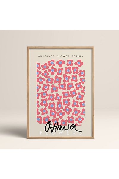HOMEPACK Рамкирана картина с естествено дърво, рамкиран плакат, артистична модерна декорация за стена (ABSTRACT81-WOOD-30X40)