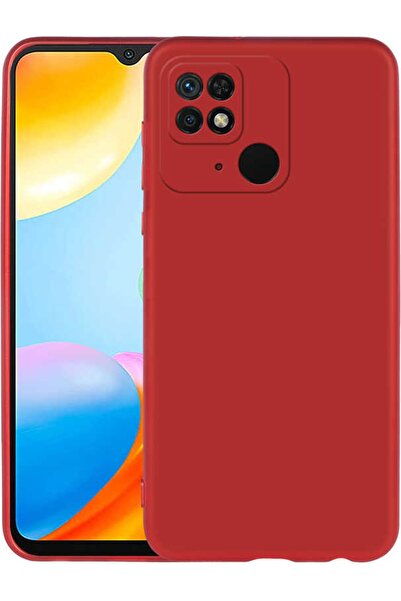 Case 4U Xiaomi Poco C40 Kılıf Klasik Mat Renkli Yumuşak Premier Silikon Kırmızı