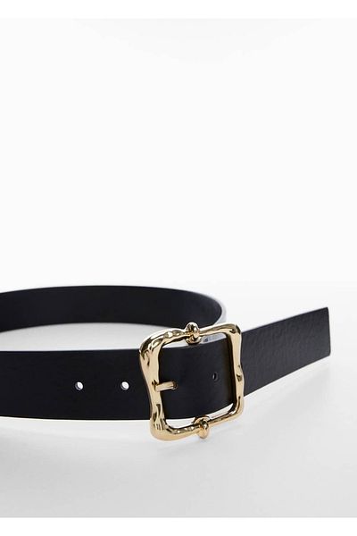 MANGO Woman Embossed Buckle Belt