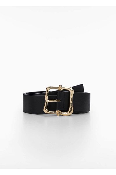 MANGO Woman Embossed Buckle Belt
