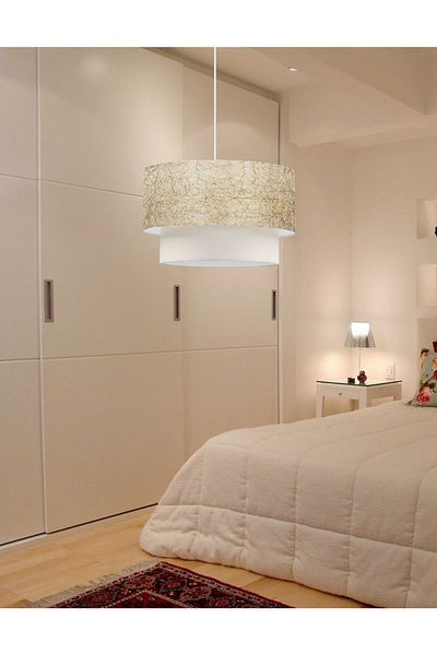 HOMİNG Evmodu Single Pendant Chandelier - Gold String Cake