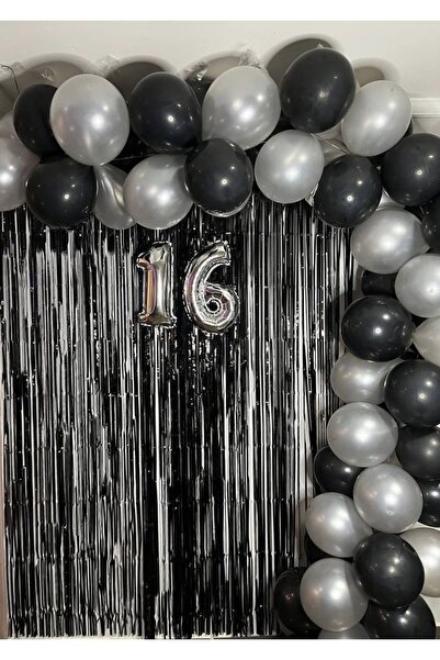 MFM مجموعة بالونات على شكل سلسلة من رقائق الفضة للأطفال بعمر 16 عامًا