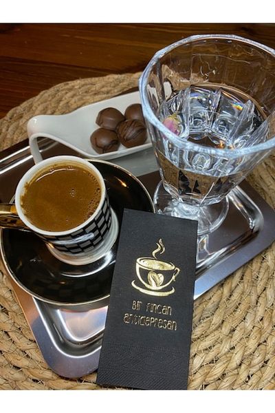 kidspartim Χρυσό Επιχρυσωμένο Μαύρο Bi Cup Αντιδεπρεσαντικό Χαρτοπετσέτα 6x12 εκ