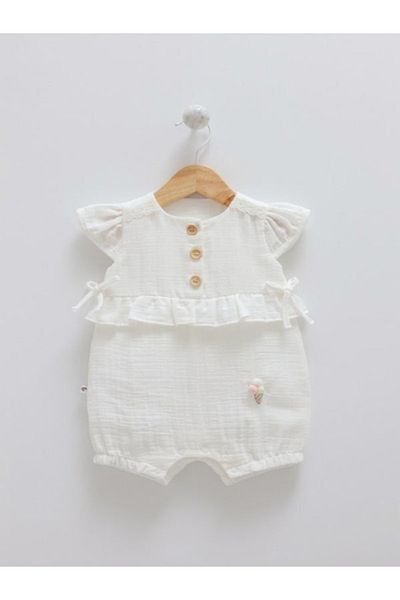 Caramell Muslin Baby Girl Jumpsuit