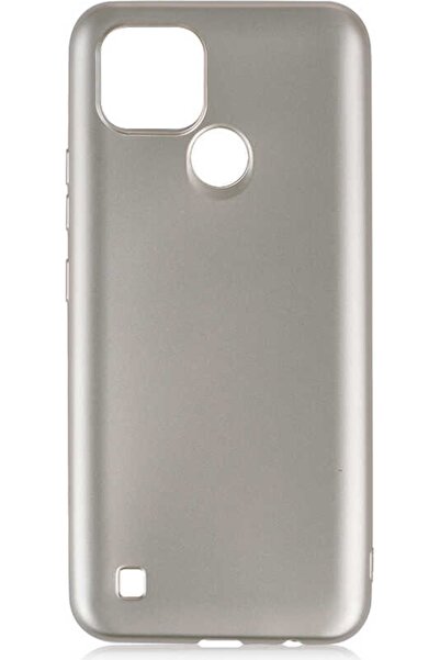 Case 4U Realme C21 Kılıf Klasik Mat Renkli Yumuşak Premier Silikon Altın