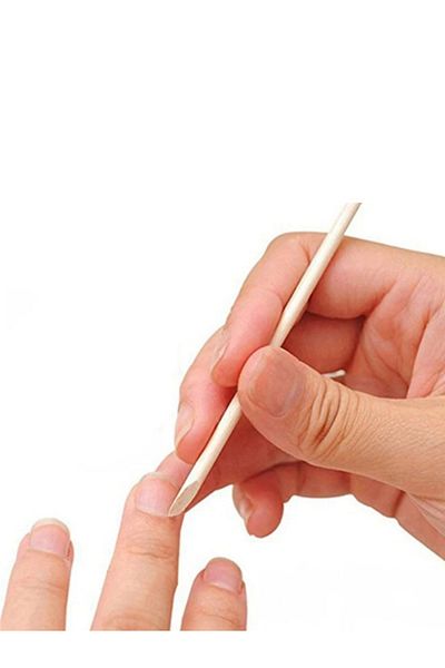 TIRNAKCIM عصا برتقالية خشبية للأظافر، عبوة من 100 قطعة