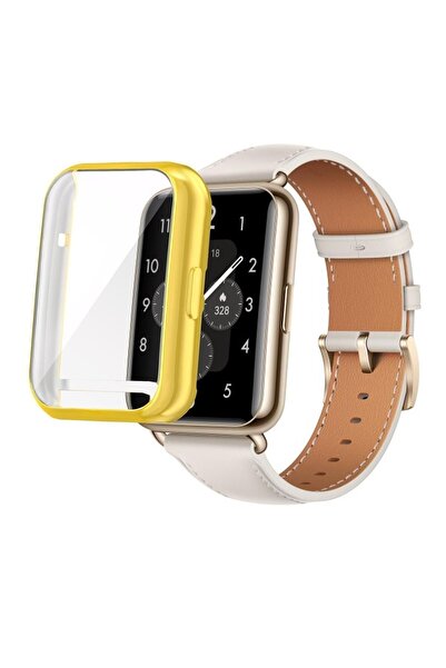 Fibaks Huawei Watch Fit 2 Kılıf Kasa Ve Ekran Koruyucu 360 Tam Koruma Kapak