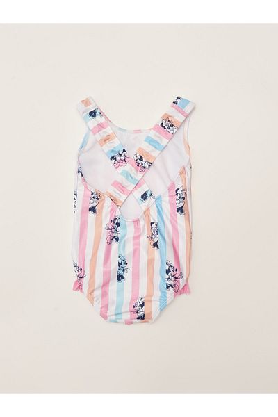LC Waikiki Badeanzug für Babymädchen aus flexiblem Stoff mit Minnie-Maus-Print