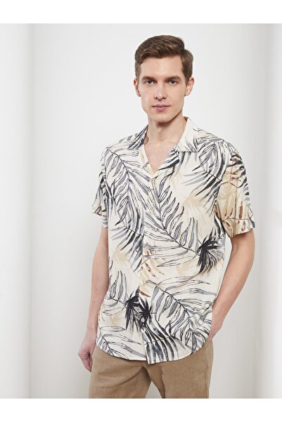 LC Waikiki Ανδρικό πουκάμισο Viscose Regular Fit - Κοντό μανίκι