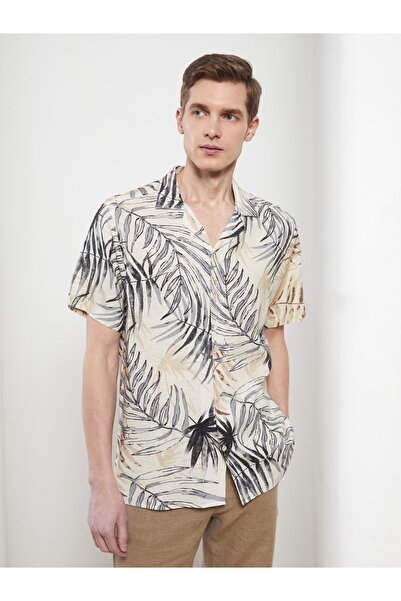 LC Waikiki Ανδρικό πουκάμισο Viscose Regular Fit - Κοντό μανίκι