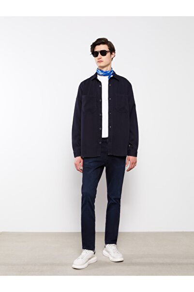 LC Waikiki Cămașă Jean pentru bărbați - Potrivire obișnuită, mânecă lungă