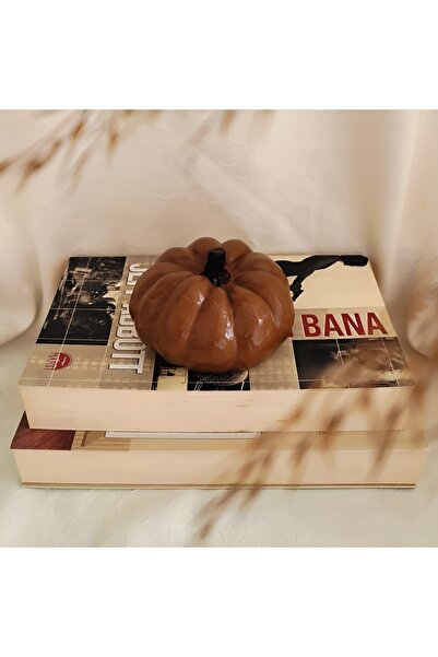 E.M.S AVM Tarçın Renk Dekoratif Obje Dekoratif Biblo Dekoratif Kabak 9 X 6 Cm.