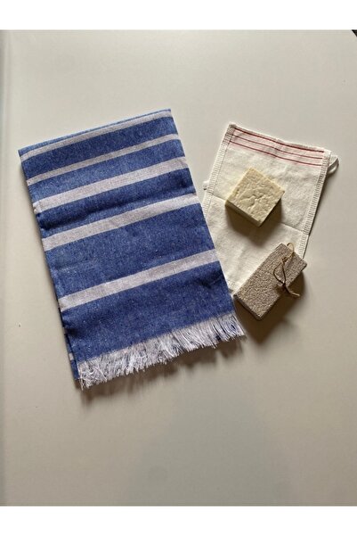 CNGZSHOP Peştemal, Zeytinyağlı Doğal Sabun,kese,topuk Taşı Gelin Hamamı Seti 4lü