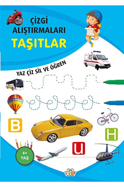 0-6 Yaş Yayınları سلسلة الرسم والمسح الصيفية لتدريبات الخطوط على المركبات