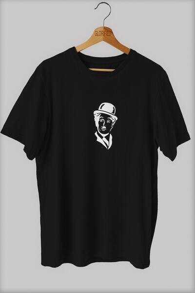 Adrift تي شيرت تشارلي شابلن كبير الحجم مطبوع - نمط الشارع