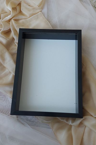 Verda Çerçeve Rama de memorie neagra adanca de 30x40 cm pentru flori de zi speciala! Cutie cu rame de trandafiri! Cadru adânc