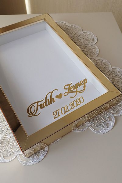 Verda Çerçeve 21x30 Cm Memory Frame!White Floor Rose Box!New Trend Memory Frame