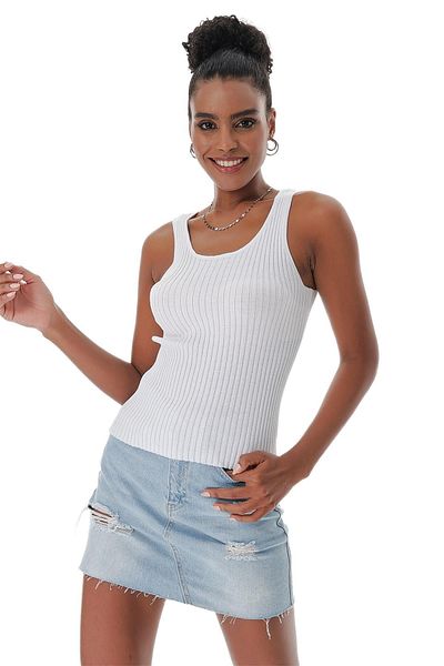 CHUBA Tricot de bumbac subțire, cu guler de piscină, pentru femei, alb 23s1015