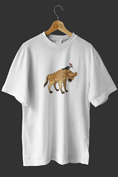 Adrift -tricou supradimensionat cu imprimeu Wed Hyena 2 Design (tricou)