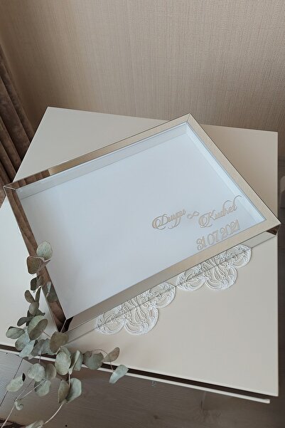 Verda Çerçeve 32x42 Cm Beyaz Gül Anı Çerçevesi! Isimli Fotoğraf Çerçevesi! Gü...