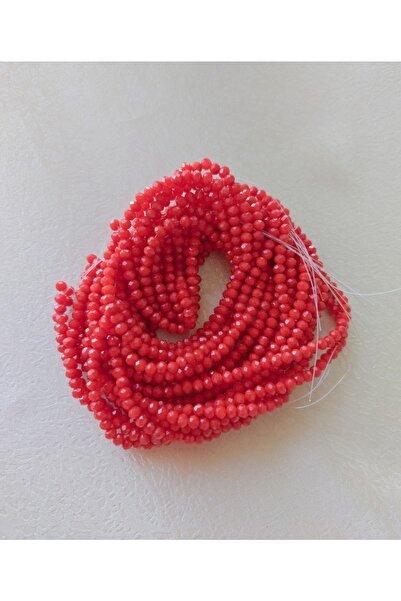 Bonanka Mărgele de sticlă de cristal roșie de 3 mm (4 șuvițe)