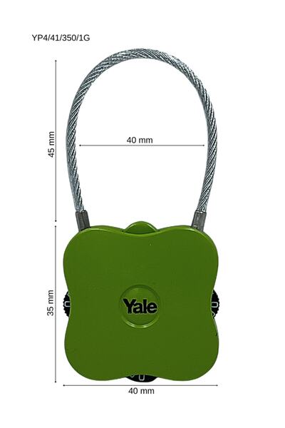 Yale kilit Yale Padlock Round Corner-green