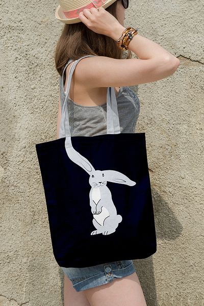 AYSHOME Ays Home Rabbit Pattern Beach Tote Τσάντα αγορών
