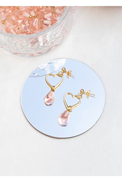 CHARMLUCKY Murano Pomegranate Grain Heart Earrings