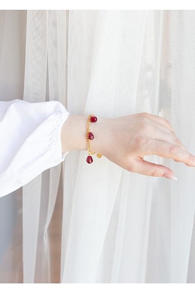 CHARMLUCKY 3 Murano Pomegranate Grain Bracelet