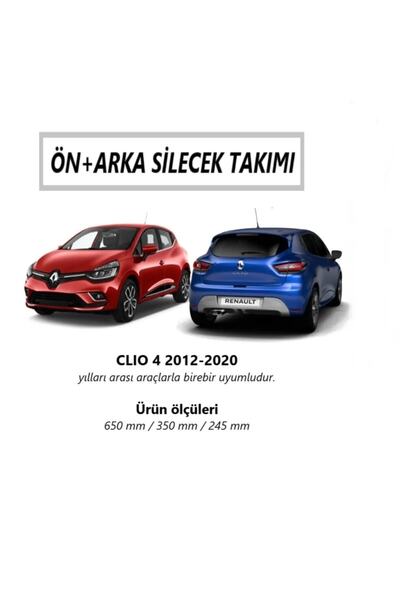 Inwells Renault Clio 4 Muz Ön Ve Arka Silecek Takımı 2012-2020