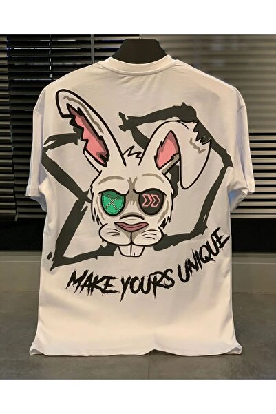 Keywest تي شيرت قطني كبير الحجم مطبوع فريد من نوعه للجنسين