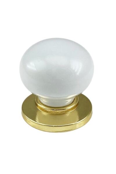 Arvax Porselen Düğme Sade Altın Lüks Mobilya Kulpu Mutfak Dolap Çekmece Kulp ...