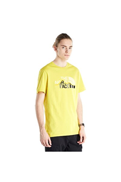 THE NORTH FACE M S/s Mountain Line Tee - Ανδρικό κίτρινο μπλουζάκι εξωτερικού χώρου Eu Nf00a3g27601