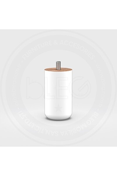 BLEG 8cm Ahşap Mobilya Ayağı - Beyaz - Koltuk, Yatak Ve Dolaplar Için Mükemme...