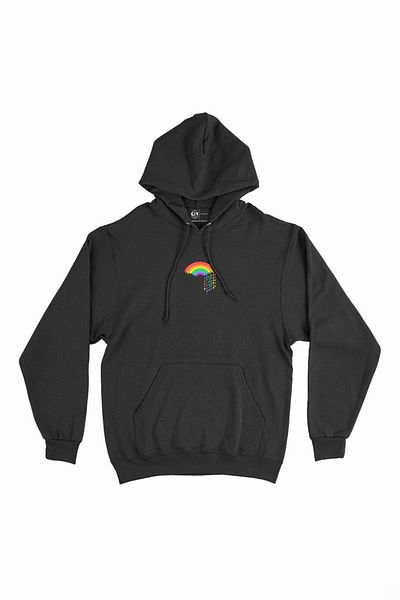 Cix Rainbow Pattern - Hanorac de culoare inimă și glugă