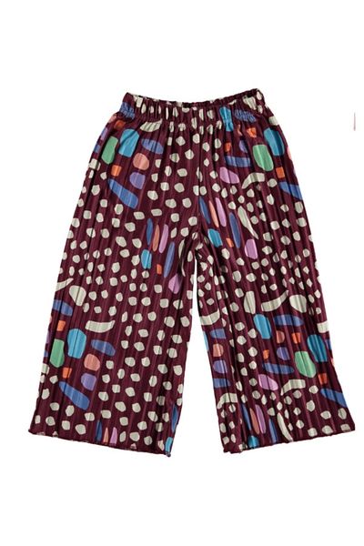 baby kids colors Single Jersey Polka Dot Pleated Trousers Waiter