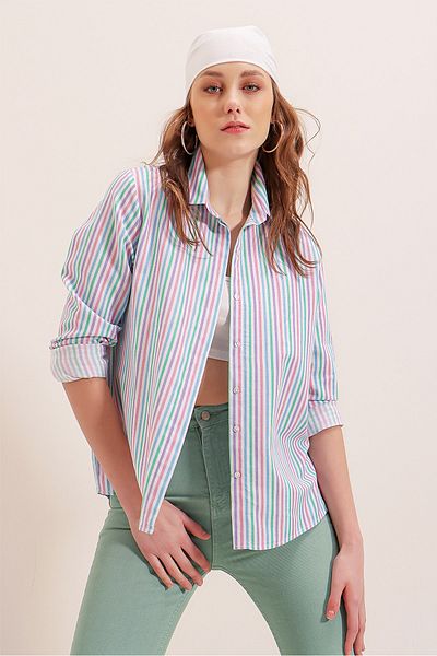 Pattaya Women's Striped Shirt P22s201-2665