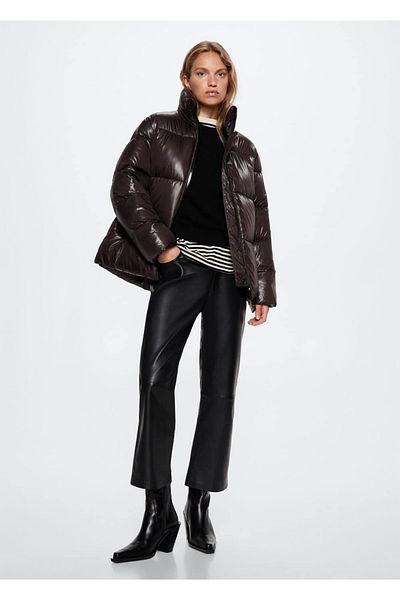 MANGO Woman Σταντ γιακά Καπιτονέ Anorak