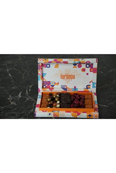 Turuncu Kuruyemiş Hediyelik Lokum Draje Kutuları