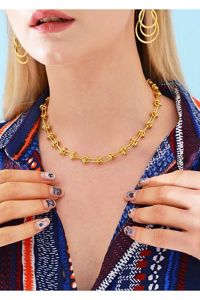 Duke Nickle Steel Necklace with Paperclip Chain Design