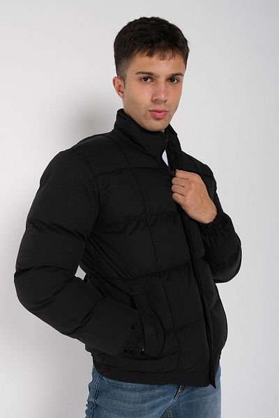 GAREN Men's Regular Fit Water Repellent and Windproof Trend Coat Waterproof Blue Black
