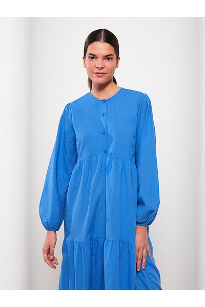 LC Waikiki Rochie de damă din popelin cu mâneci lungi și gâtul turn