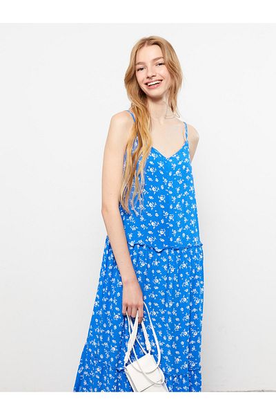 LC Waikiki Rochie de damă cu decolteu în formă de inimă cu bretele florale