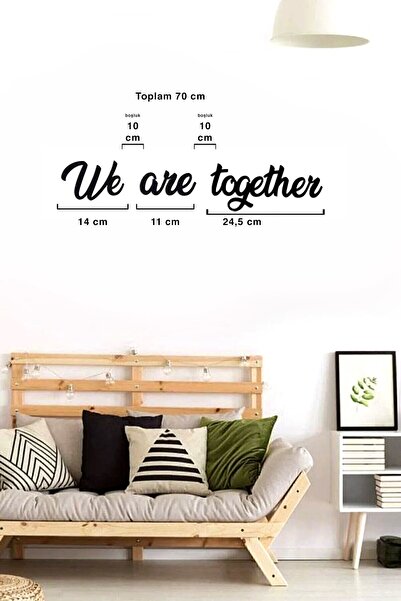 yhfoto We Are Together Yazılı Mdf Duvar Yazısı Sök-tak Duvar Yazısı - Dekorat...