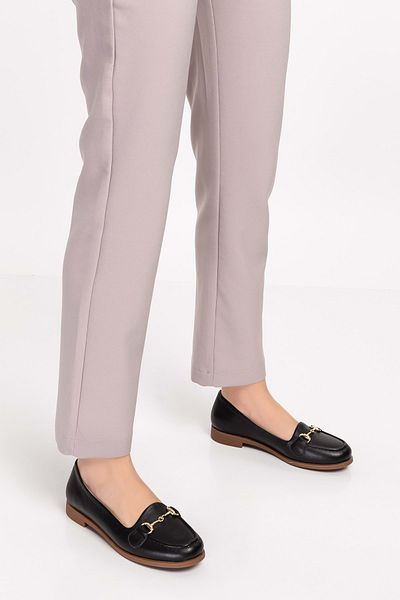 Gondol Loafer casual damă din piele naturală Vdt.851 - Negru - 37