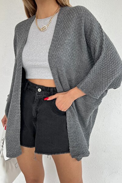 Genel Markalar Antrasit Yarasa Baharlık Kadın Hırka