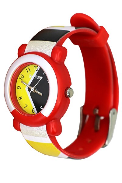 sezerekspres Children's Wristwatch Waterproof Rodium Analaog (2216) (red-yellow-black)