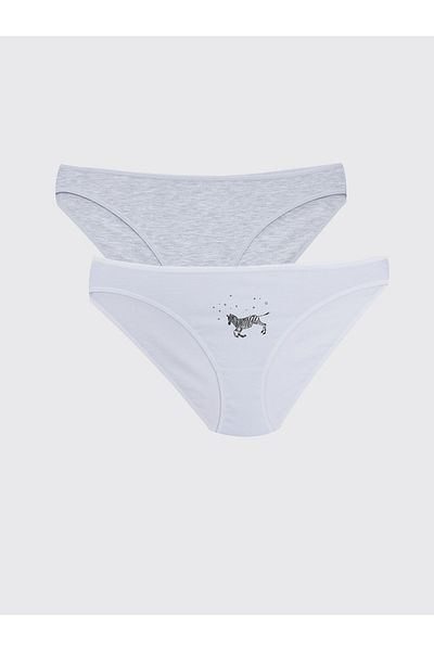LC Waikiki Chiloți de bikini pentru femei cu model, pachet de 2